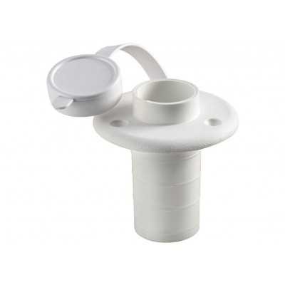 Plastic base recess fit on flat surface 2 contacts White plastic OS1100003