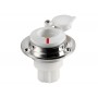 Stainless steel base straight recess fit for pull-out poles White cap OS1100005