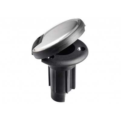 Black nylon recess fit base on flat surface 3 contacts Stainless steel cap OS1100024