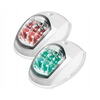 Pair Evoled LED navigation lights 112,5° left + 112,5° right 12V White ABS OS1103901
