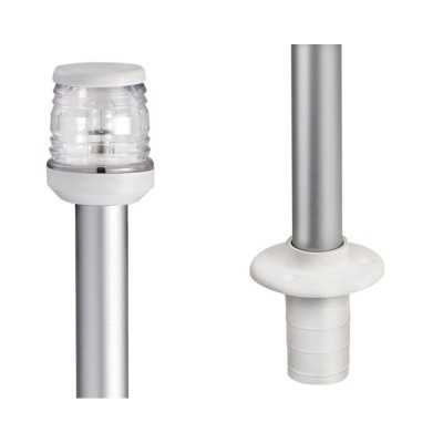 Classic aluminium 360° light pole 100cm White light cover and base OS1112001