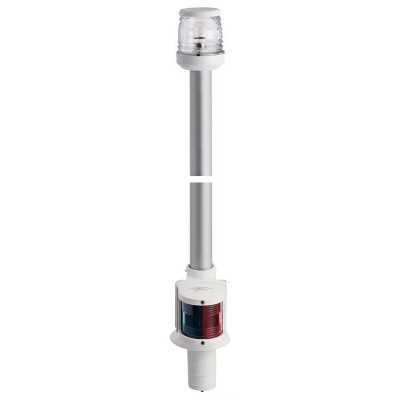 Classic pole in flat recess with combined lights 360° Green Red light 100cm White 25001950