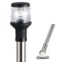 Compact folding pole in stainless steel with Mooring light 360° Black 60cm OS1112703