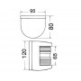 Fanale di via Utility 78 Verde 112,5° destro 12V Bianco OS1142702-0%