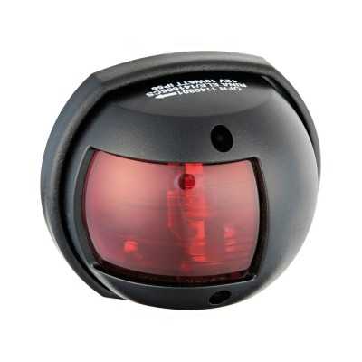 Compact 112.5° red LED left side navigation light Black body OS1144801