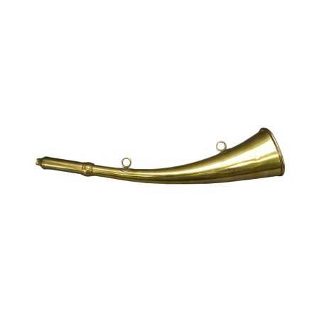 Polished brass curved fog horn 20cm OS2146322