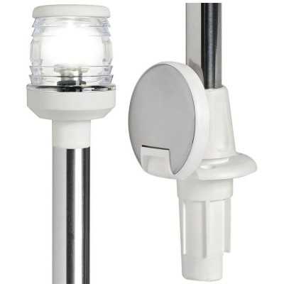 Asta luminosa Inox a 360° Estraibile 100cm Fanale bianco OS1116302-0%