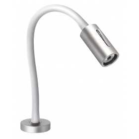 Quick AUDREY 1.5W 10-30V IP40 Satin Aluminum Reading Light with Switch Q25400016BIN
