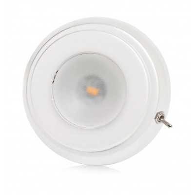 Quick TIM CS 2W 10-30V White 9010 Stainless Steel LED Ceiling Light with Switch Q27002425RO
