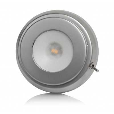 Quick TIM CS 2W 10-30V Satin Stainless Steel LED Ceiling Light with Switch Q27002424RO