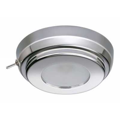 Quick TIM CS 2W 10-30V Polished Stainless Steel LED Ceiling Light with Switch Q27002423RO