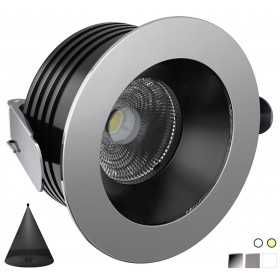 Quick PALLADIO R105 55° 13W 1080-1160lm IP66 Anti-glare LED Downlight Q25300036BICS