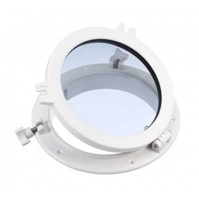 Circular opening white nylon portlight 320 mm OS1975003BI