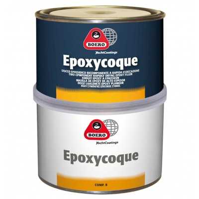 Boero Epoxycoque Two-Component Rapidly Drying Epoxy Filler 0,5 Lt 001 Light Ivory 45100520