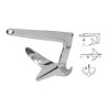 Trefoil Anchor in mirror polished AISI 316 stainleStainless Steel steel 10 kg OS0110910