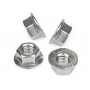 4pcs DIN6923 M10 A2 Hexagon nuts with flange and Serration N44590008505