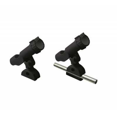 Reinforced black nylon adjustable rod holder Ø45x250mm MT0800083