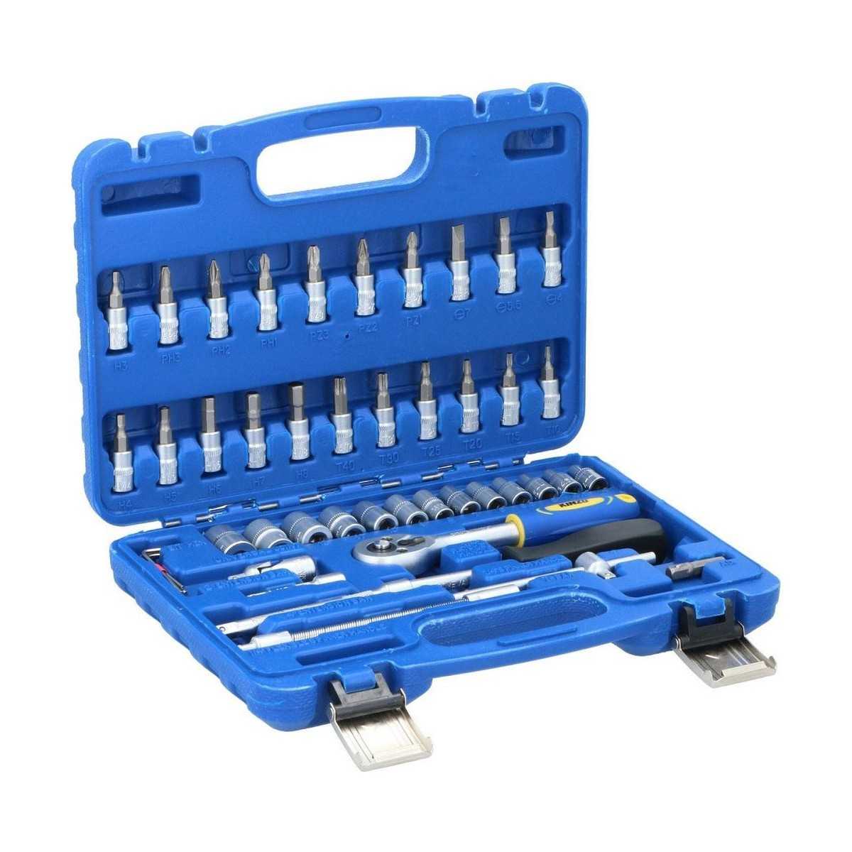 Kinzo Set utensili chiavi a bussola punte cricchetto 46 pezzi 55x200x271mm  N63044600010