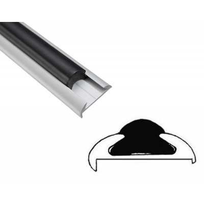 Inserto PVC nero in rotolo da 24m per profili in alluminio 56xh14mm OS4448611-18%