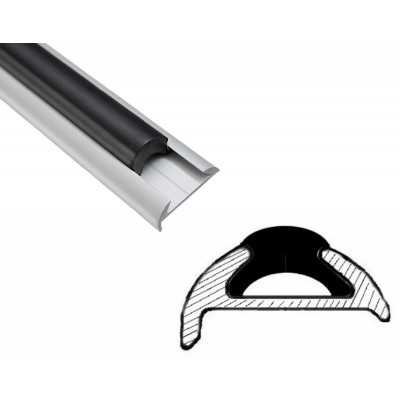 Inserto PVC nero per profilo in alluminio anodizzato 38xh9+5mm OS4448511-0%