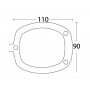 Cap for flush-mount rod holder soft PVC White 110x90mm OS4116803BI