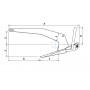 Rocna Galvanised Steel Anchor 15kg 830x415mm for boats 12m MT0101015