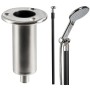 Recess-fit Stainless steel base 119x80mm for Rocky telescopic shower rod OS1548021
