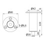 Basetta inox a incasso 119x80mm per Asta doccia telescopica Rocky OS1548021-18%