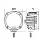 Faro LED HD Roll-Bar Orientabile 50W 10/30V 6000K SPOT 109x116x75mm OS1332105-28%