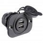 Presa con 2 connessioni USB e cappuccio Colore nero N50523027250-10%