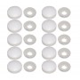 White Nylon finishing washer with snap-on cover 3,5-4,2mm 10pcs N44590097010