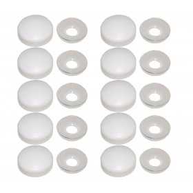White Nylon finishing washer with snap-on cover 4.8-6mm 10pcs N44590097011