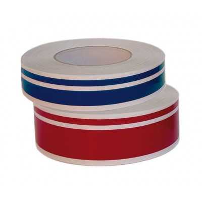 White Self adhesive Waterline 2-stripe 34mm Roll 10m OS6510901BI