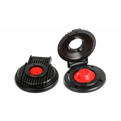Quick Up footswitch 900U Red Push Button Black cover Q900UB