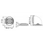 Quick Pulsante down a piede 900D Pulsante Grigio Protezione Bianca Q900DW-25%