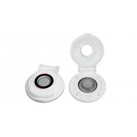 Quick down footswitch 900D Grey Push button White cover Q900DW Quick down footswitch 900D Grey Push button White cover Q900DW