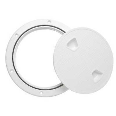 White SEAPORT Screw-on inspection Deck Plate Ø198/151mm MT4000084