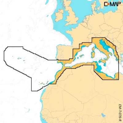 Simrad C-MAP Reveal X M-EM-T-076-R-MS West Mediterranean Chart for NSX 64220703