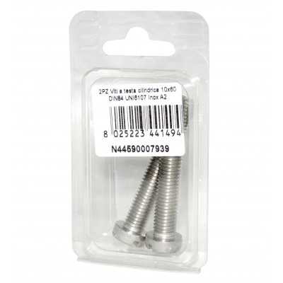 A2 DIN 84 UNI 6107 Stainless steel Cylindrical Head Screws 10x60mm 2pcs N44590007939