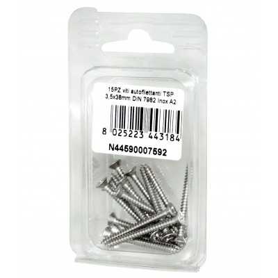 A2 DIN7982 Stainless steel flat self-tapping countersunk screws 3.5x38mm 15pcs N44590007592