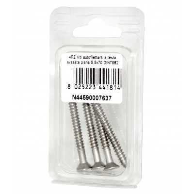 A2 DIN7982 Stainless steel flat self-tapping countersunk screws 5.5x70mm 4pcs N44590007637