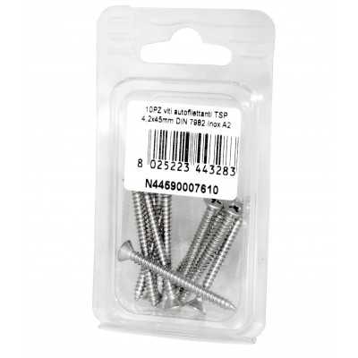 A2 DIN7982 Stainless steel flat self-tapping countersunk screws 4.2x45mm 10pcs N44590007610