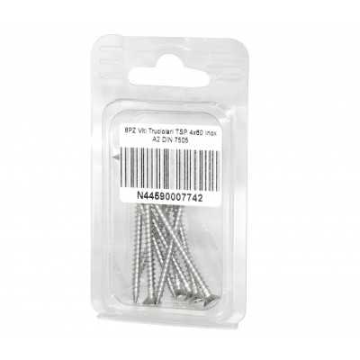 Viti Truciolari a testa svasata piana Inox A2 DIN7505 4x60mm 8pz N44590007742