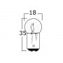 Set of 2 BA15D Bipolar bulbs 24V 5W with small parallel pole ball N27590002288