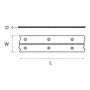 Stainless Steel 2 meters bar hinges Width 40mm Thickness 0.8mm MT0420040