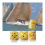 Yellow PVC Spherical regatta Mark Buoy 90X150cm LZ51030