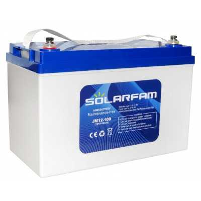 Batteria AGM 12V 100Ah C10 SOLARFAM Solare Eolico Impianti Fotovoltaici N51120050931-25%