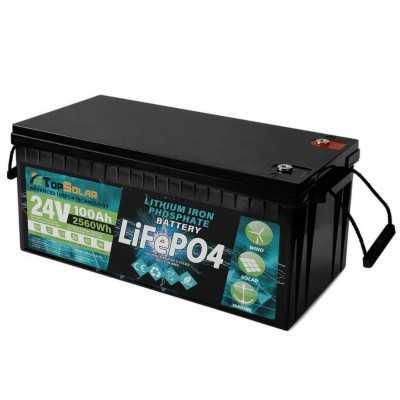 TopSolar LiFePO4 24V 100Ah 25,6V Lithium Battery Built-in Smart BMS N51120050959