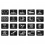 Serie 20 simboli lenticolari adesivi utenze elettriche 15x20mm TRD1500020-10%