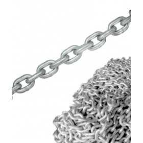 Galvanised Steel calibrated chain 6mm 100m 1630kg MT0110006100 Galvanised Steel calibrated chain 6mm 100m 1630kg MT0110006100
